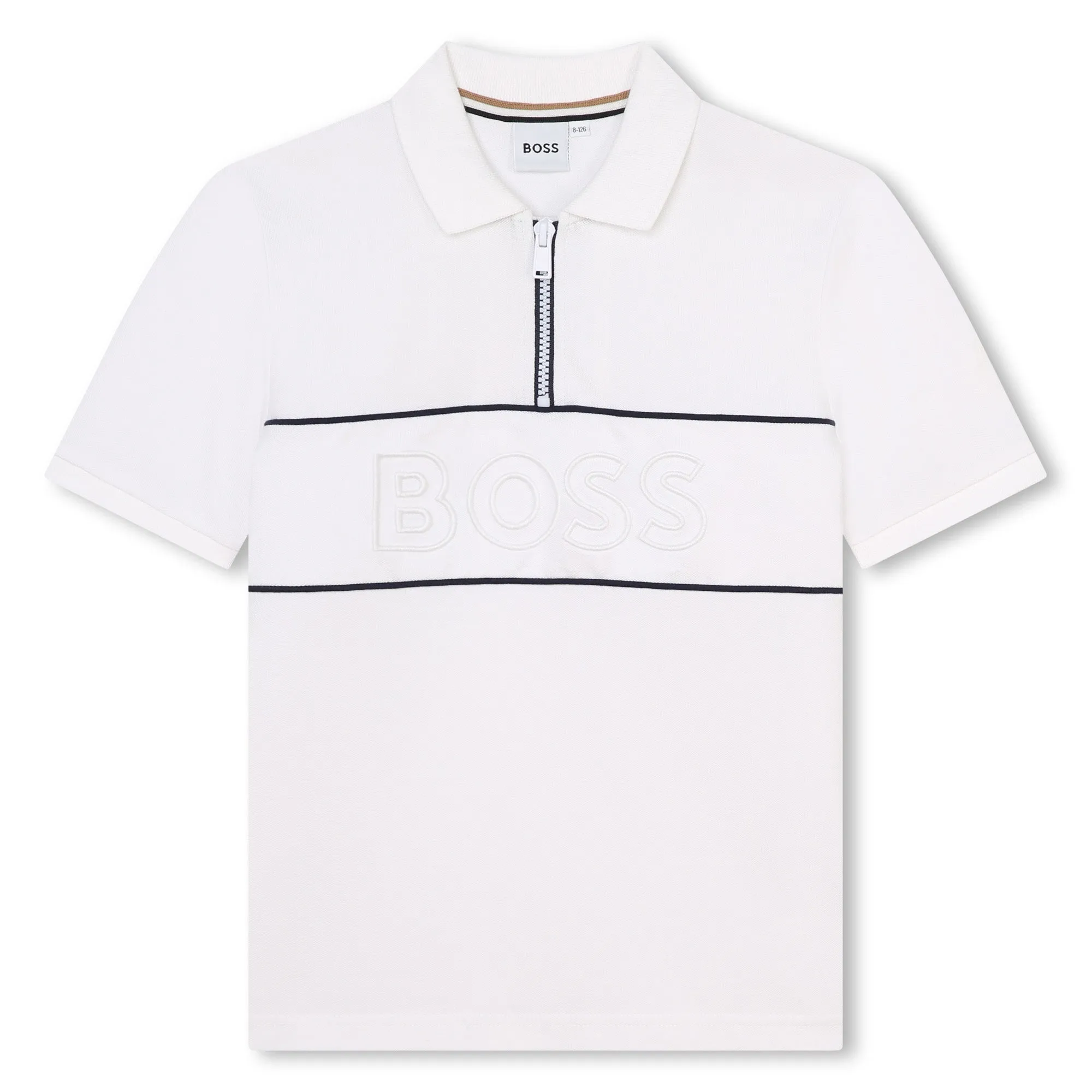 White Logo Polo