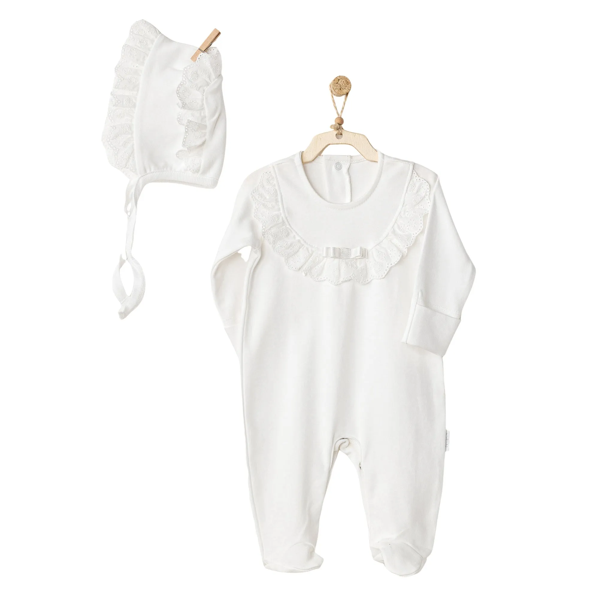White Petit Love Babygrow & Hat