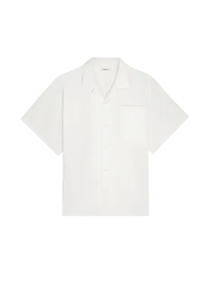 Womens Aloe Linen Camp Collar Shirt—off-white
