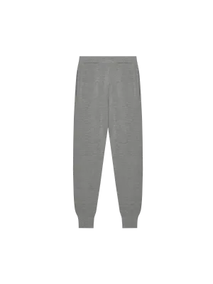 Womens DNA Regenerative Merino Wool Track Pants—grey marl