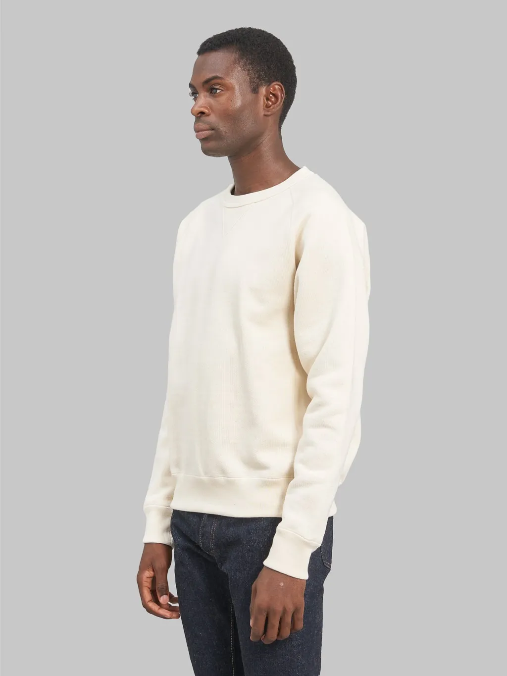 Wonder Looper Pullover Crewneck 876gsm Double Heavyweight French Terry Ecru