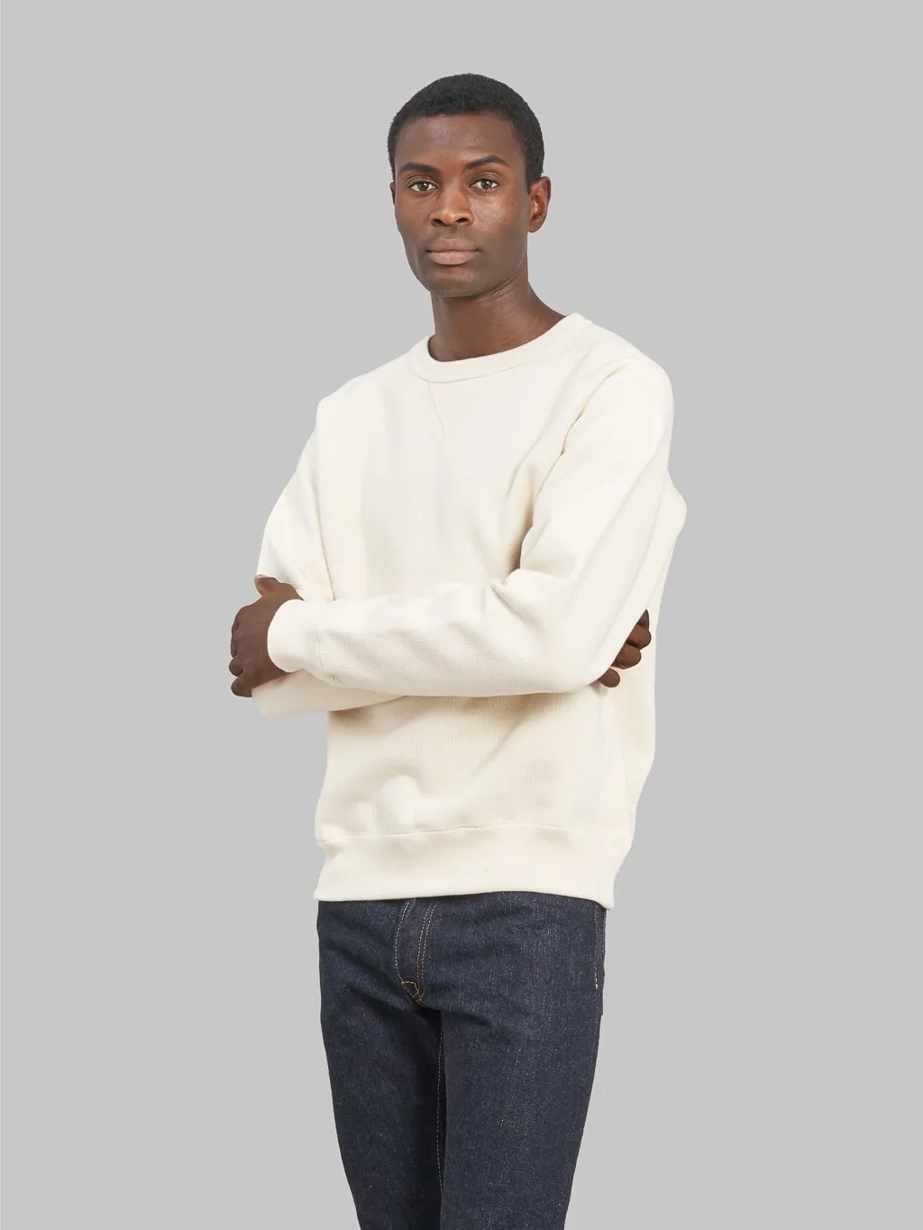 Wonder Looper Pullover Crewneck 876gsm Double Heavyweight French Terry Ecru
