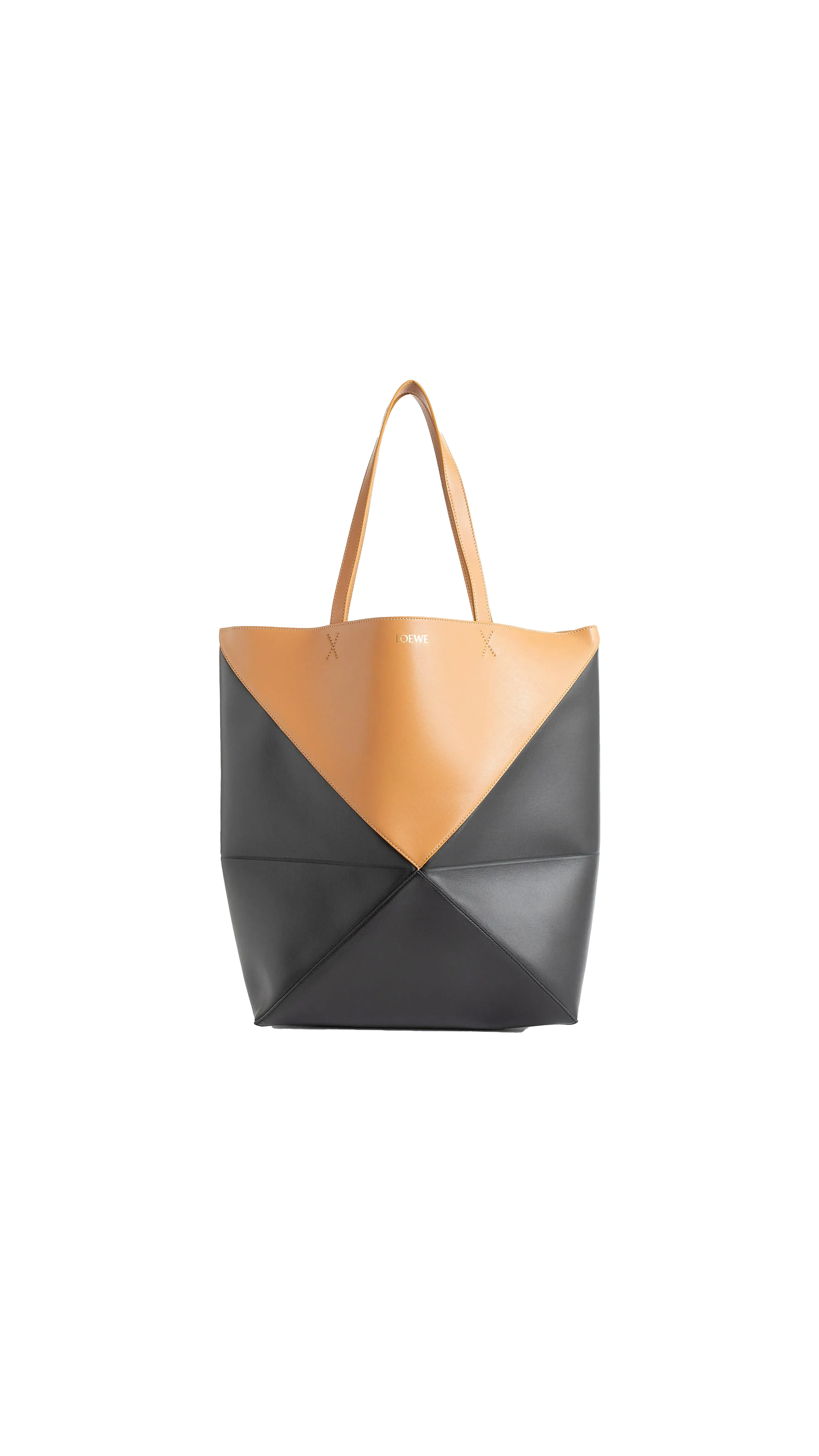 XL Puzzle Fold Tote  - Black/Warm Desert
